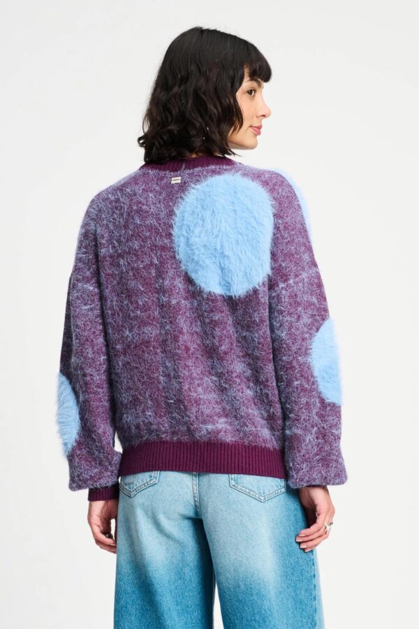 PULLOVER - Dots Plum - Paars - Afbeelding 2