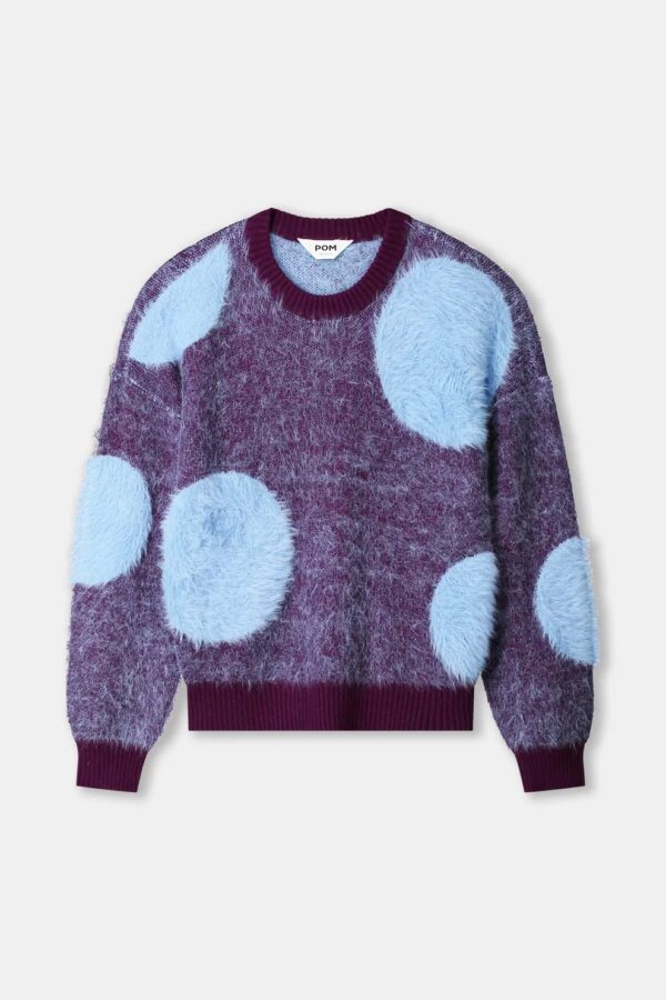 PULLOVER - Dots Plum - Paars - Afbeelding 5