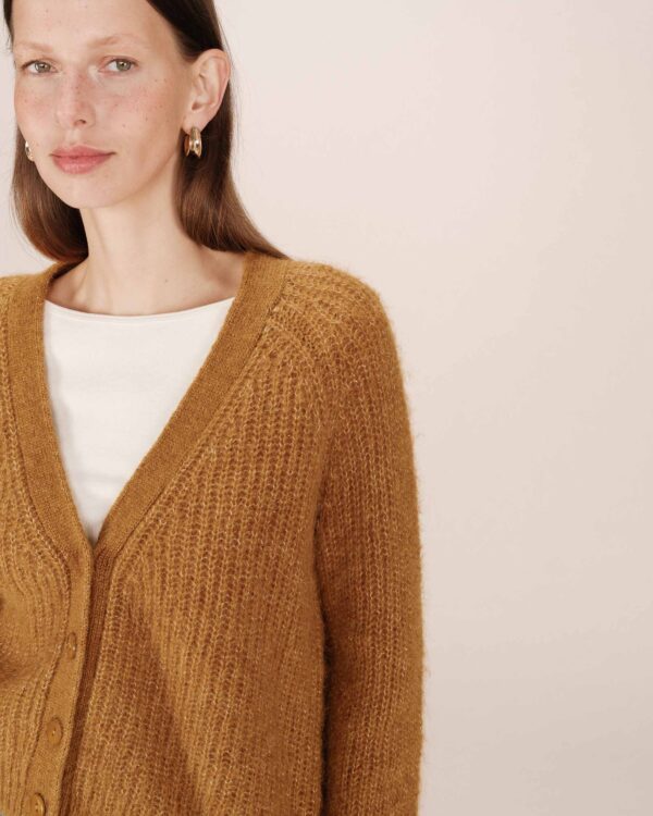 Saluda Cardigan - Okergeel - Afbeelding 2