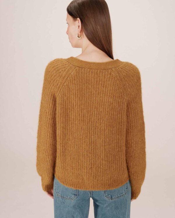 Saluda Cardigan - Okergeel - Afbeelding 4