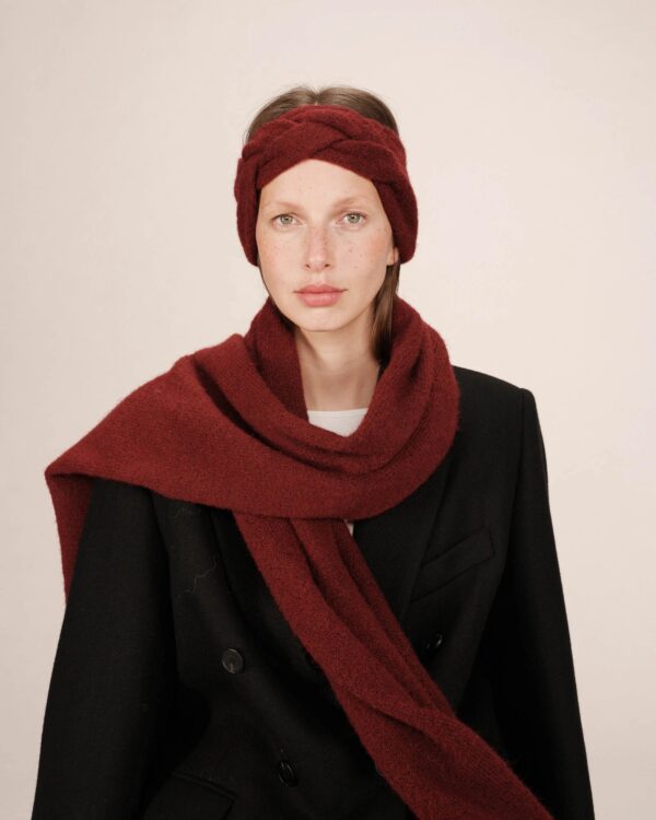 Sana hoofdband - bordeaux rood