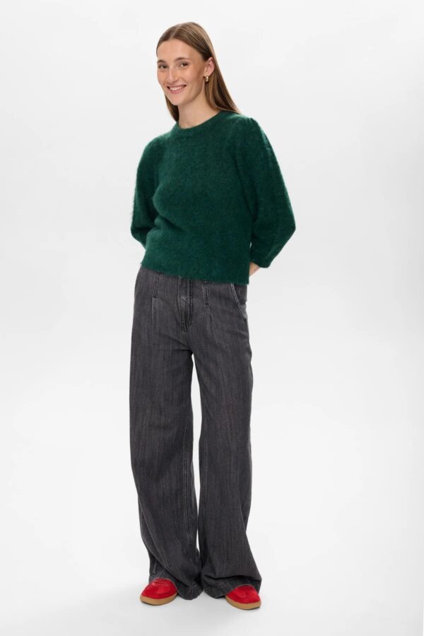 NUSURI BRUSHED SS PULLOVER - Donkergroen - Afbeelding 3