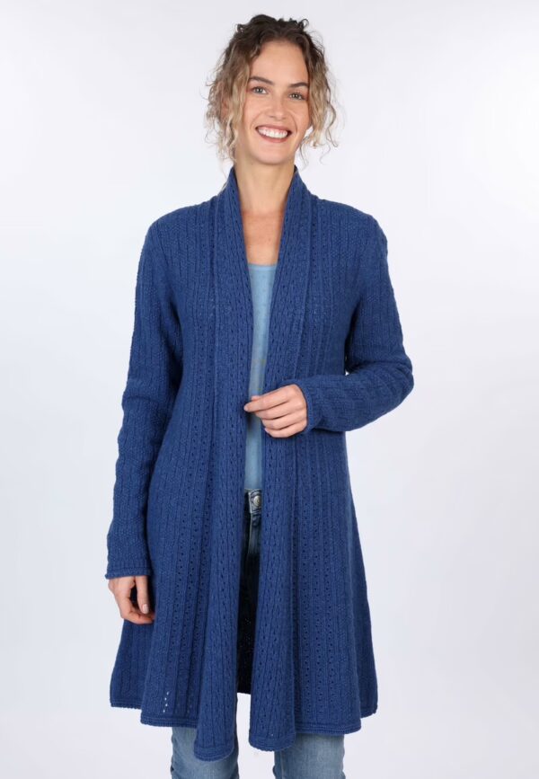 Ebbie Strickmantel - Blauw