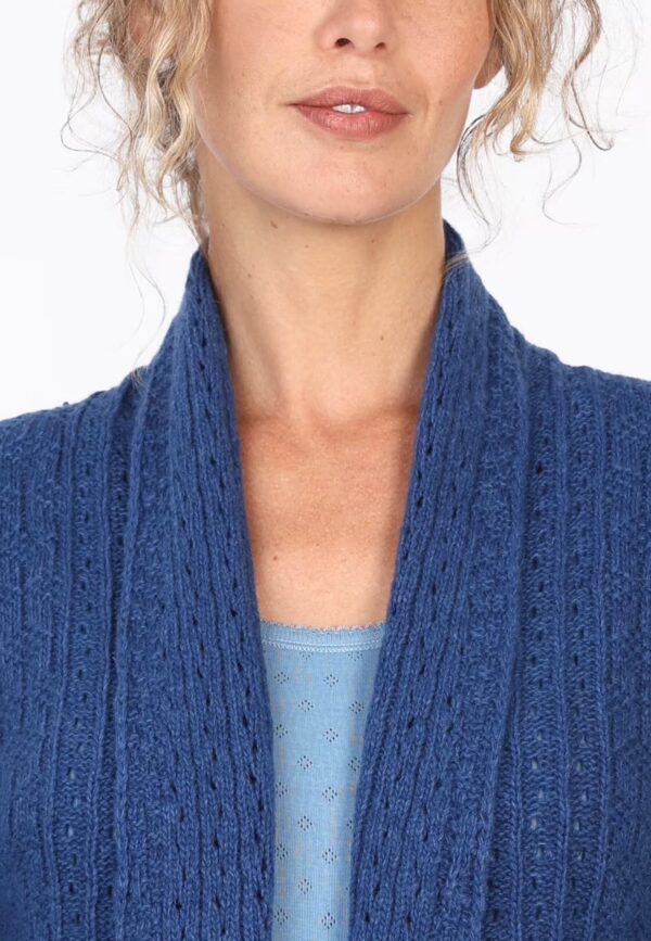 Ebbie Strickmantel - Blauw - Afbeelding 3
