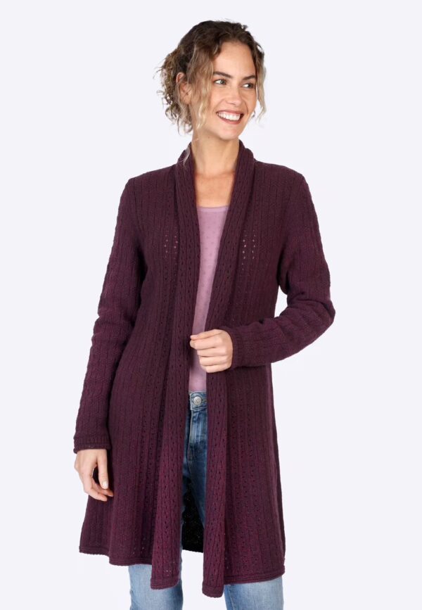 Ebbie Strickmantel - plum