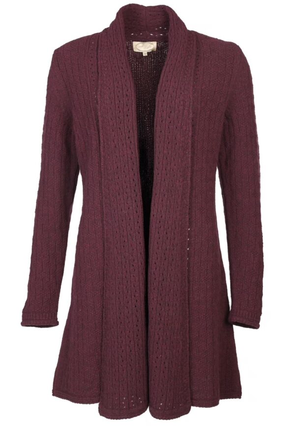 Ebbie Strickmantel - plum - Afbeelding 5