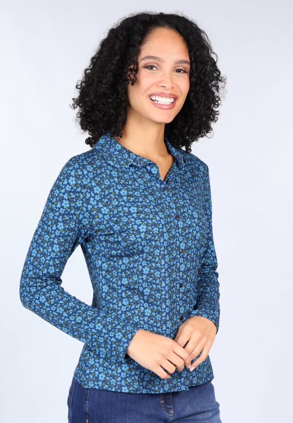 Eltje little flower Bluse - Indigo - Afbeelding 3