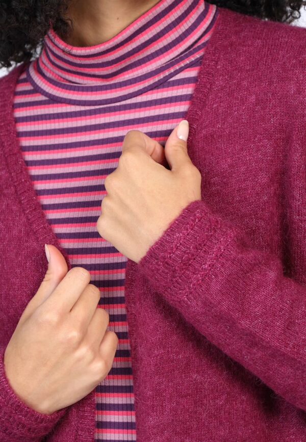 STRICKJACKE SOLENE - Wijnrood - Afbeelding 3