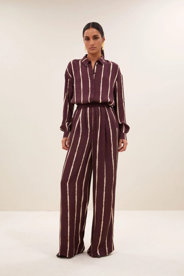 lykke tie dye blouse - bordeaux rood