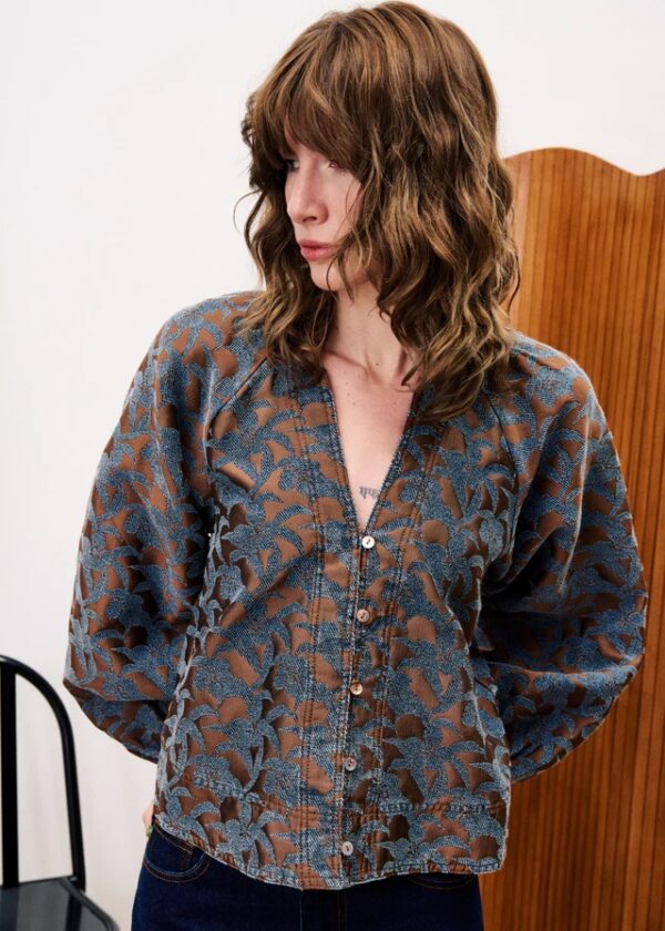 Blouse Print - Goud
