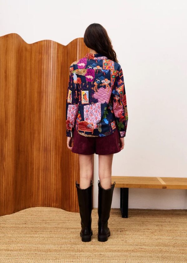 Blouse Print - Donkerblauw - Afbeelding 4