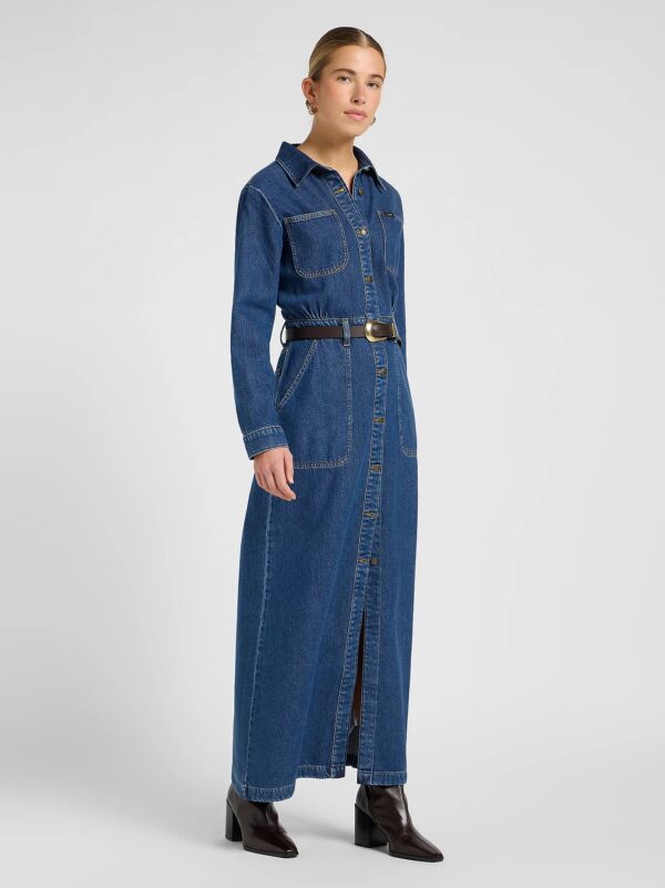 Maxi Denim Utility Dress - Denim
