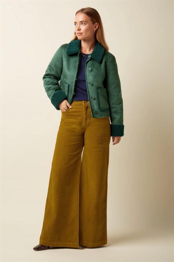 Dina Jacket Lammy - pine green - Afbeelding 2