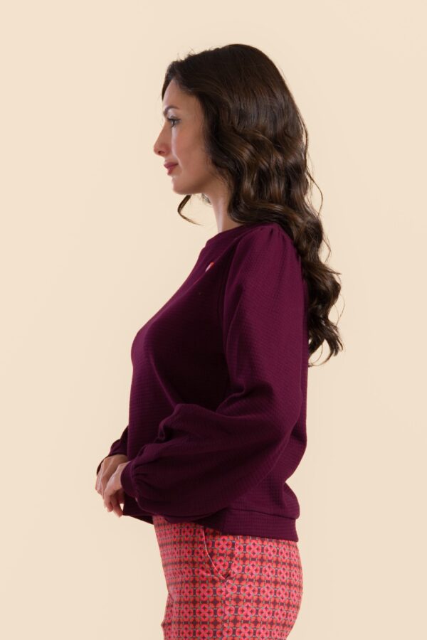 Cathy Top LS - bordeaux rood - Afbeelding 2
