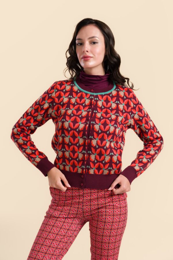 Knitwear Cardigan - bordeaux rood
