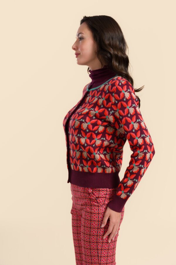 Knitwear Cardigan - bordeaux rood - Afbeelding 2