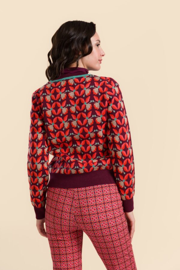 Knitwear Cardigan - bordeaux rood - Afbeelding 3