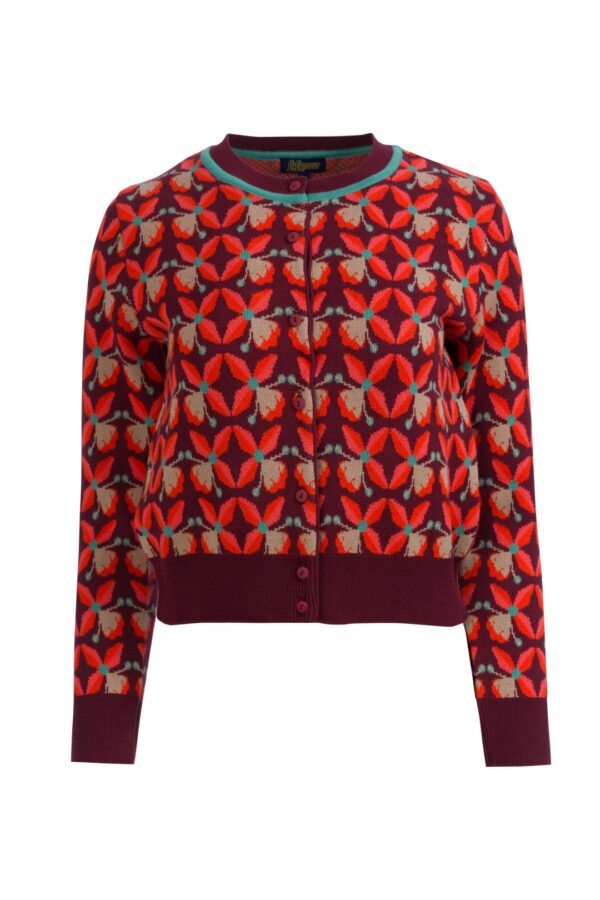 Knitwear Cardigan - bordeaux rood - Afbeelding 4