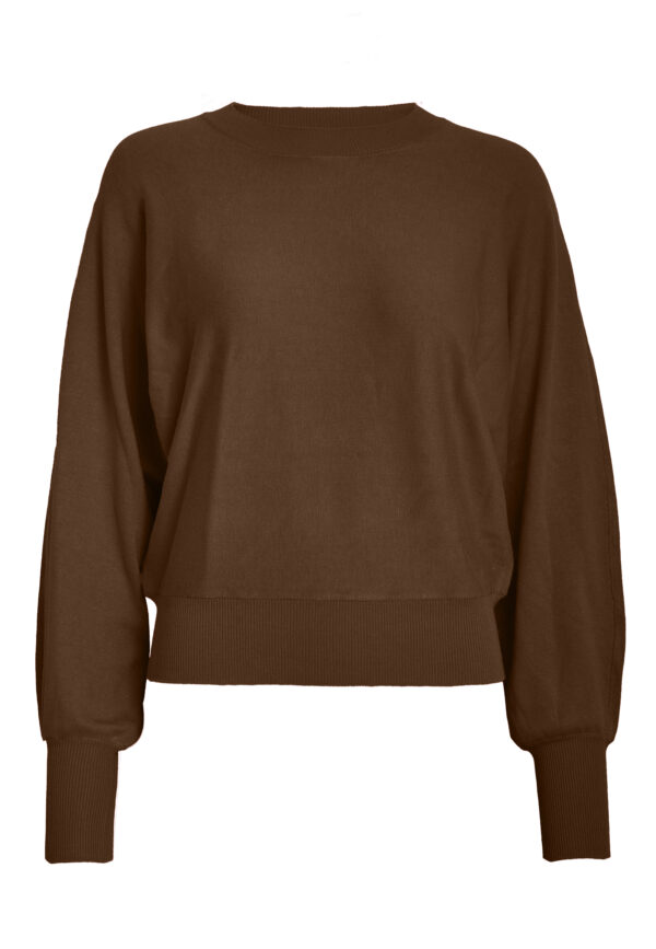 MSDana Bat Sleeve Knit Pullover - Bruin