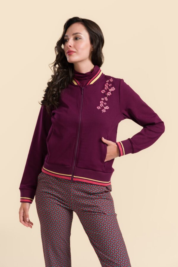 Nora Bomber Jacket - bordeaux rood