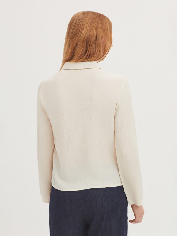 Viscose shirt with laces - Ecru - Afbeelding 2