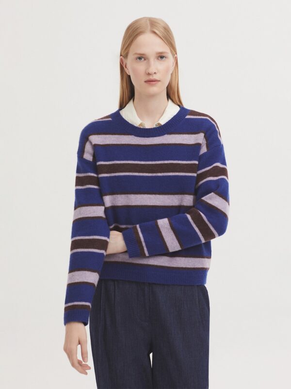 Striped wool sweater - print streep