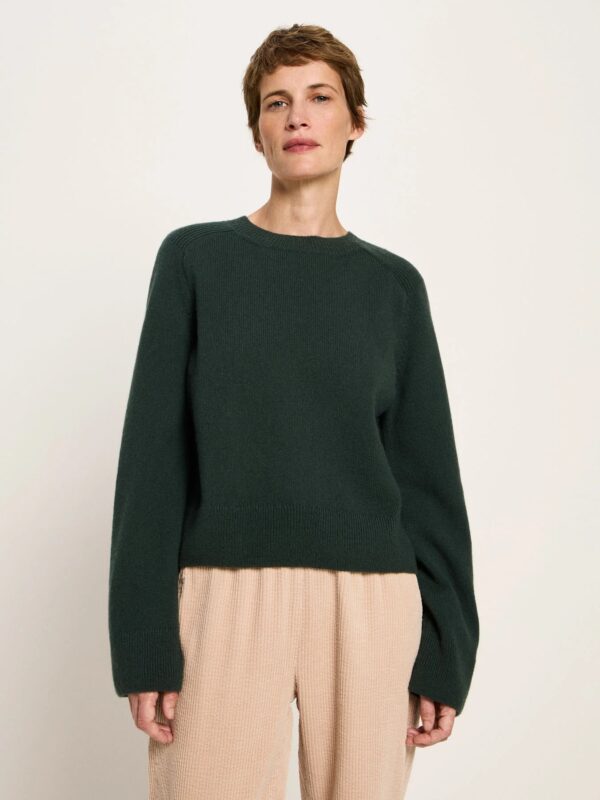 Cropped Pullover Gots - Groen