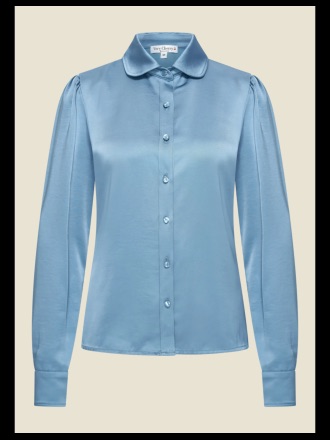 Classic Blouse Essenza Satin - Blauw