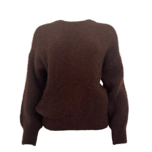 Long-sleeved Round-neck Sweater - Bruin