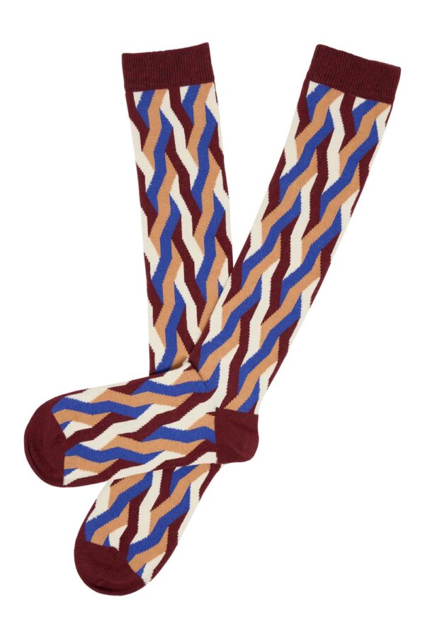 Knee Socks - Donkerrood