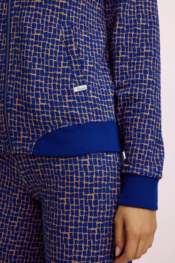 Knitted Jacket With A Retro Look - Cobalt blauw - Afbeelding 4