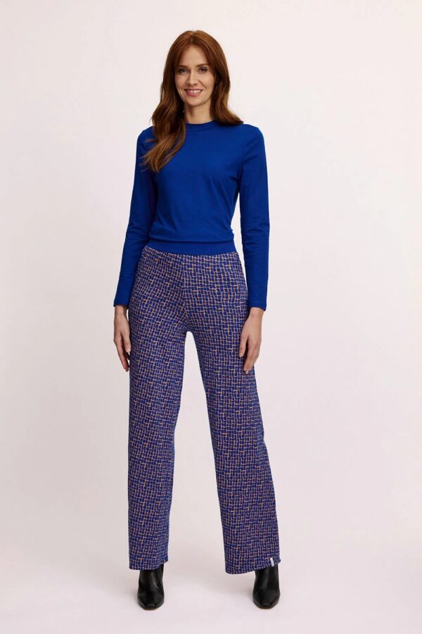 Knitted Pants With A Retro Look - Cobalt blauw - Afbeelding 3