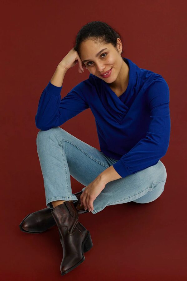 Jersey Shirt With Collar - Blauw - Afbeelding 3