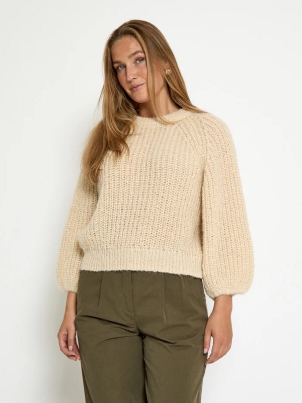 PCJette GRS Knit Pullover - Creme wit