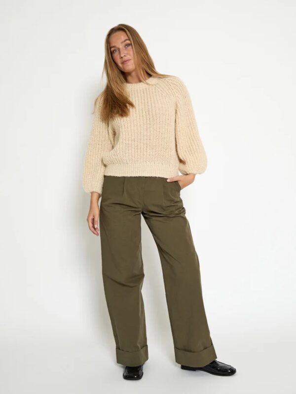 PCJette GRS Knit Pullover - Creme wit - Afbeelding 3