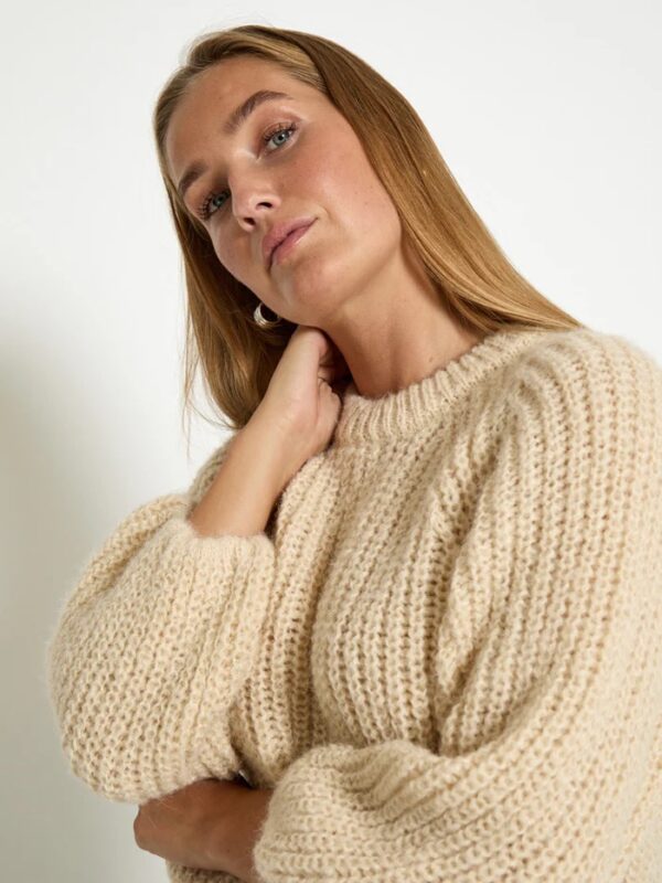 PCJette GRS Knit Pullover - Creme wit - Afbeelding 4