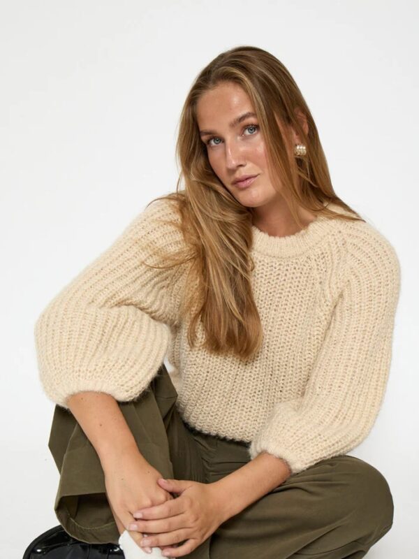 PCJette GRS Knit Pullover - Creme wit - Afbeelding 5
