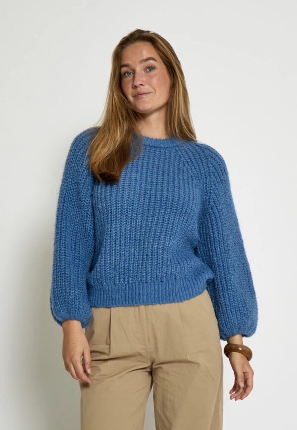 PCJette GRS Knit Pullover - Blauw
