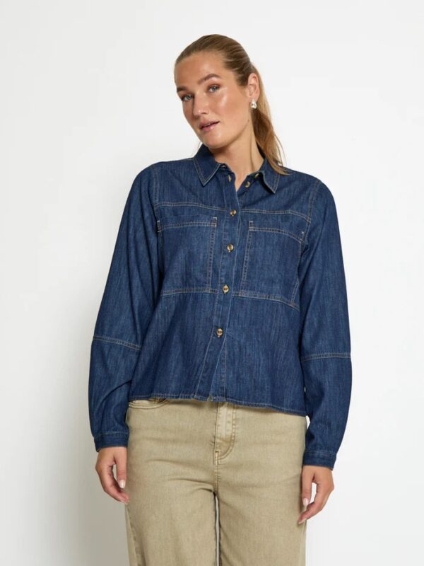PCKaia Denim Shirt Jacket - Denim