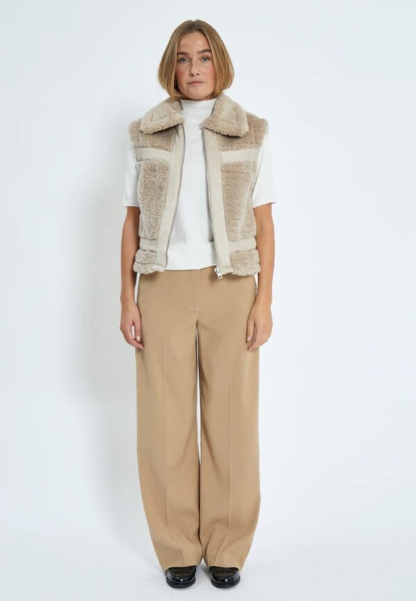 MSAlda Faux Fur Vest - Zand