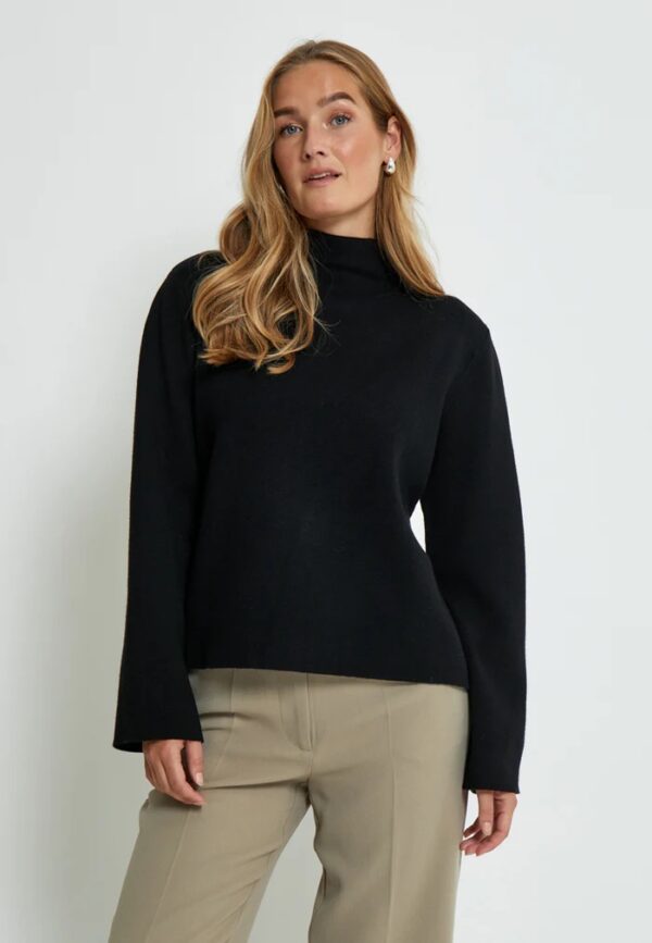 MSLupi High Neck Knit Pullover - Zwart