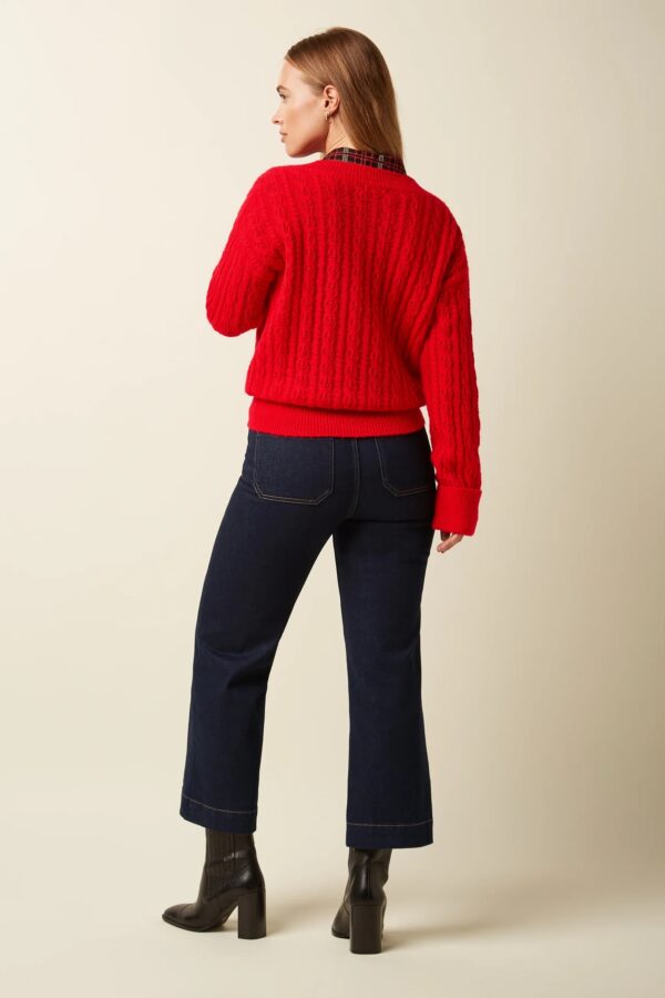Mauve V Top Leon - Fiery Red - Afbeelding 4
