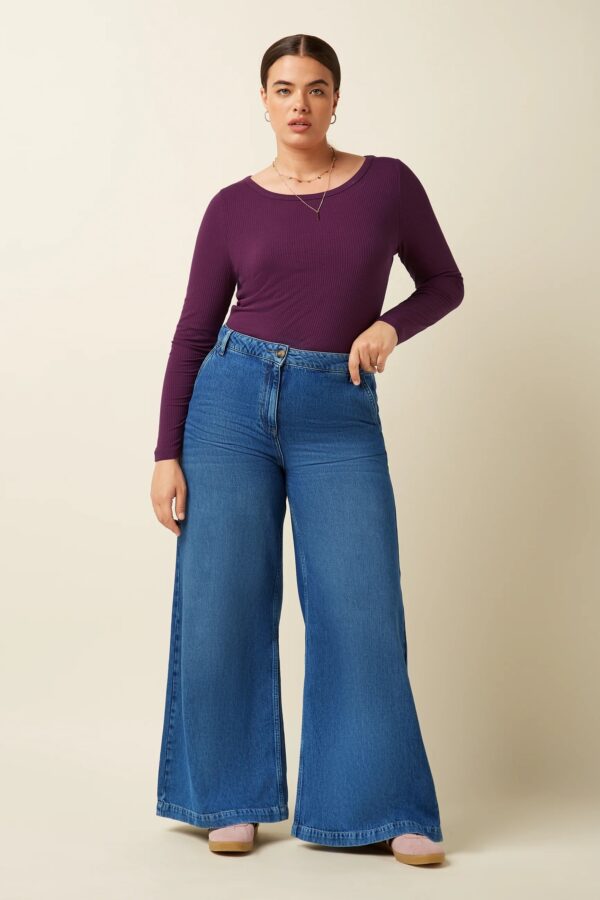 Lili Tee Uni Rib - ­Caspia Purple - Afbeelding 2