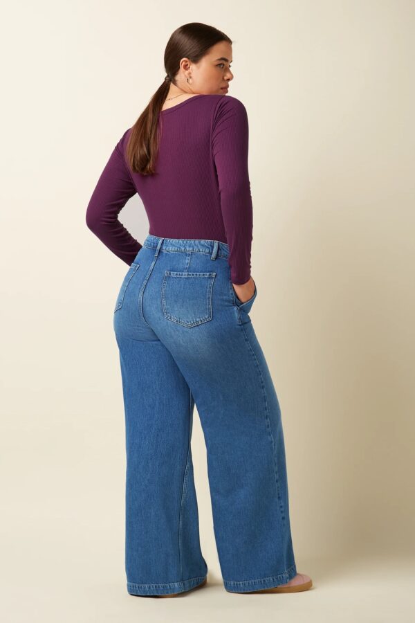 Lili Tee Uni Rib - ­Caspia Purple - Afbeelding 3