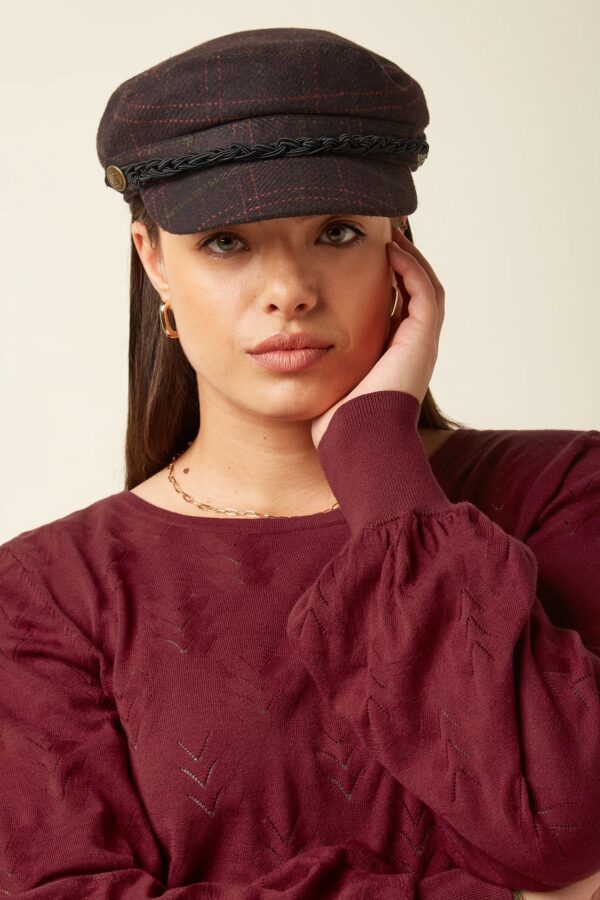 Sailor Cap Tweedy - bordeaux rood