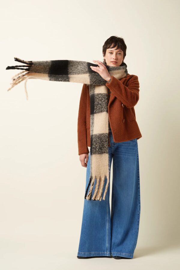 Scarf Check 2-Tone - Zwart