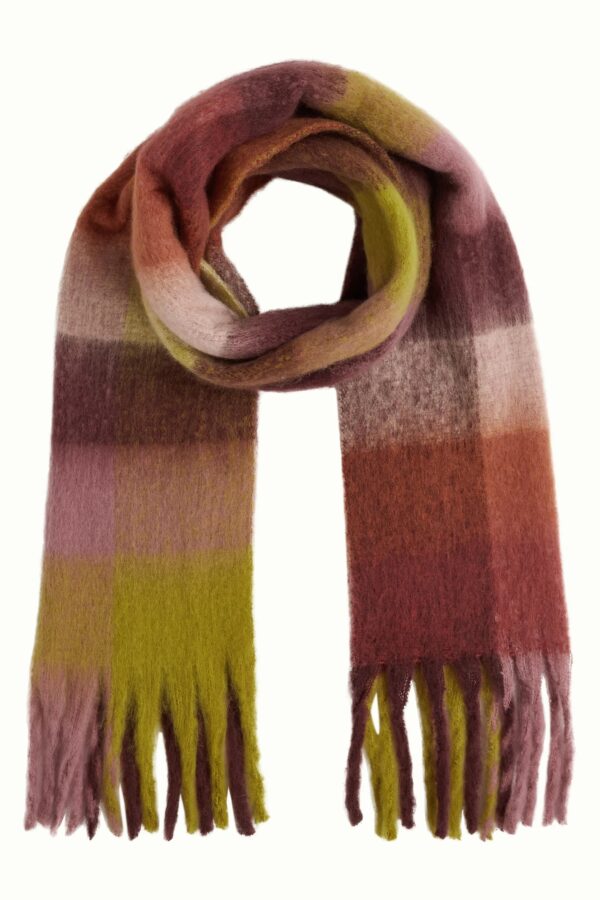 Check Scarf Multi - Porto Red - Afbeelding 3