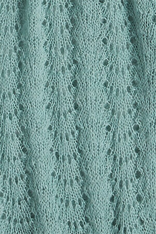 Scarf Ajour Carre - Silver Green - Afbeelding 3