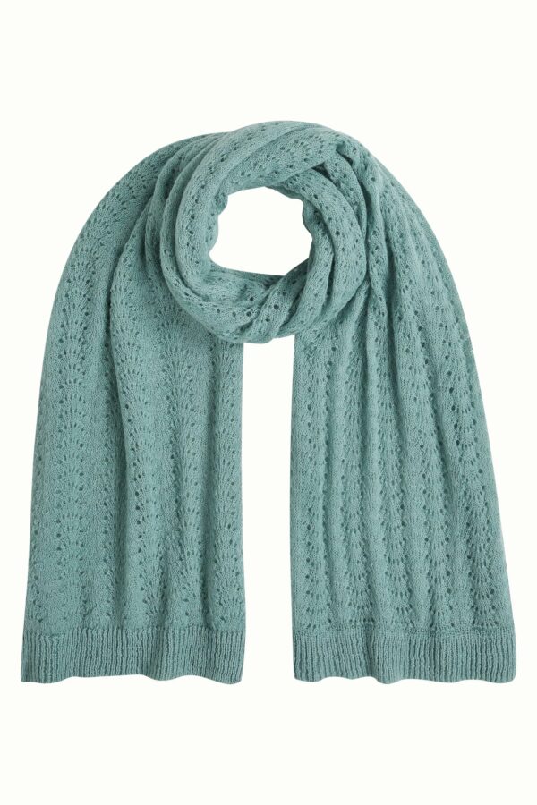 Scarf Ajour Carre - Silver Green - Afbeelding 4
