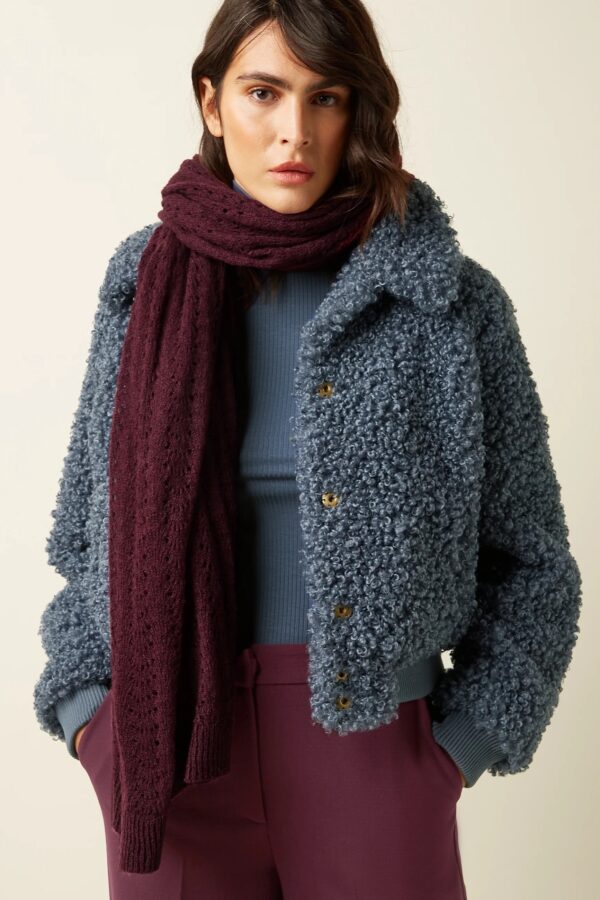 Scarf Ajour Carre - Porto Red - Afbeelding 2